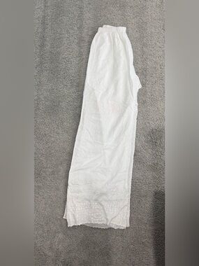 White Eyelet Cotton plazo